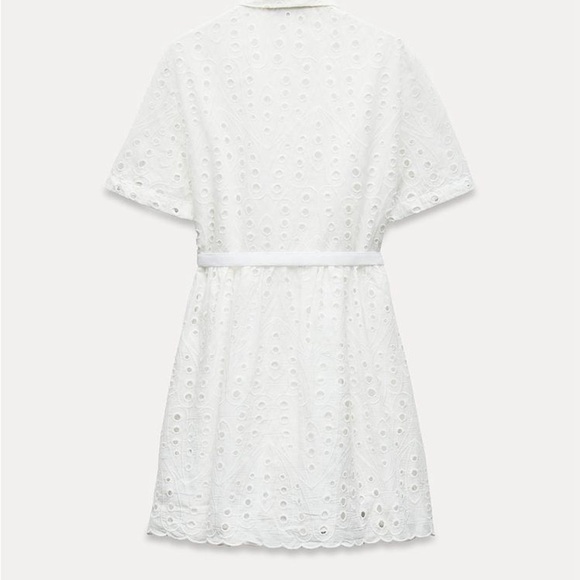 COPY - EMBROIDERED EYELET MINI DRESS ZW COLLECTION - Picture 6 of 9
